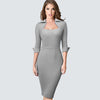 Formal Sheath Bodycon Slim Elegant Office Lady Dress - Blindly Shop