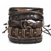 Leaf Multilayer Leather Bracelet Men Fashion - Blindly Shop