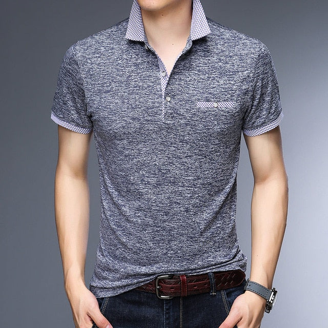 Solid Casual Cotton Breathable Polo shirt - Blindly Shop