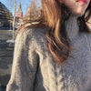 Female loose high collar bottoming thicken pure color sweater - Blindly Shop
