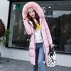 Women Fashion Hooded  Fur Collar Warm Winter Jacket - Blindly Shop
