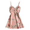 Sexy Lingerie Satin Silk Lace Floral  Nightgown - Blindly Shop