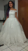 100cm Long Train Sweetheart Wedding Dresses