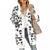 Vintage Leopard pattern Women's Long Cardigan coat