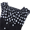 Women Polka Dot Printed Sexy Off shoulder Dress - Blindly Shop