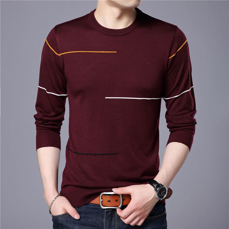 New Arrival O-Neck Pullover Slim Warm Sweaters