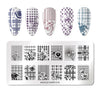 Designer Nail Stamping Plates - Geometric Line Wave Pattern Nail Art Templates