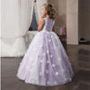 Fancy Flower Long Prom Gowns Teenagers Dresses for Girl