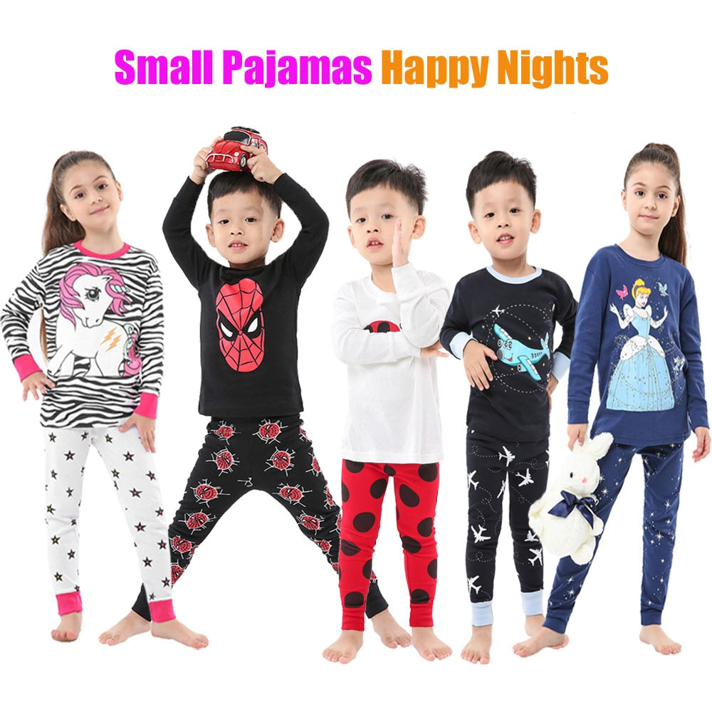 Children Sleepwear Unicorn Cartoon Clothing Set
