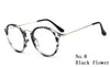 Anti blue light Round Glasses Women with alloy frame