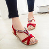 Women&#39;s summer Red straps Sandals - Blindly Shop