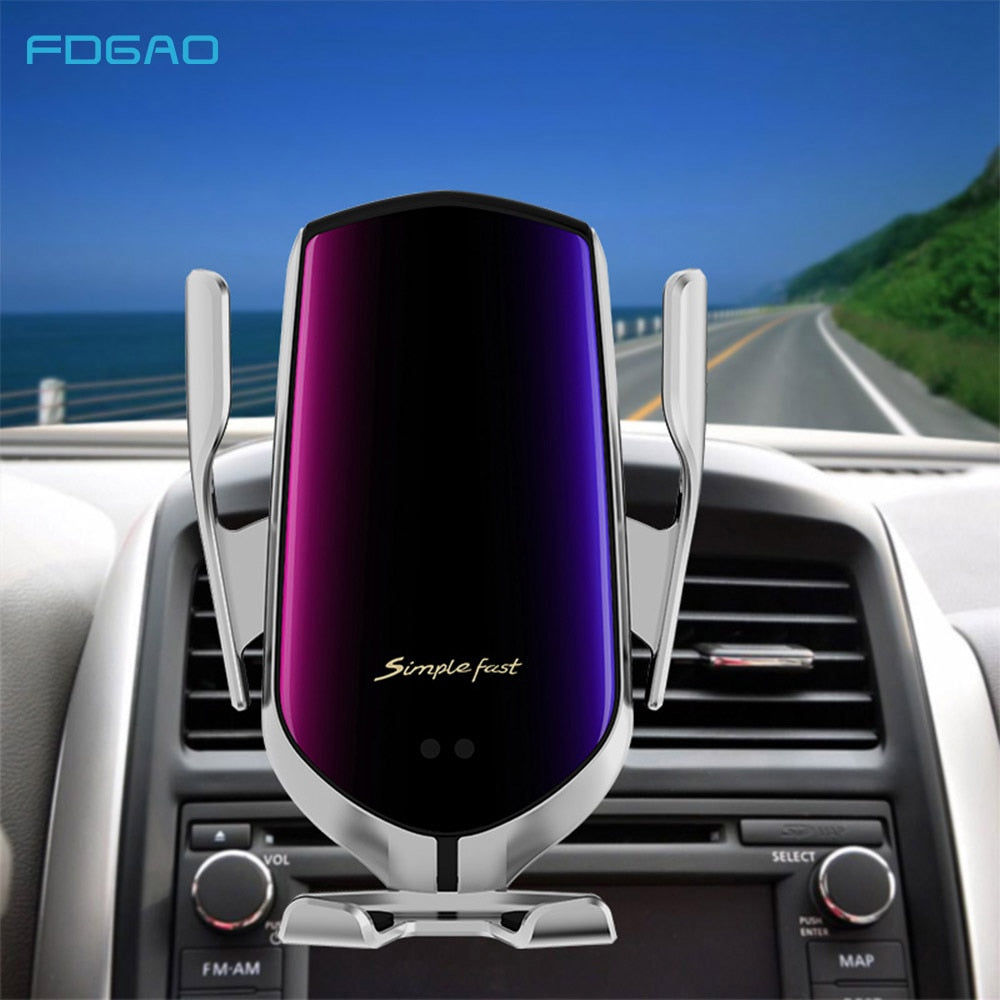 10W Automatic Clamping Car Wireless Charger