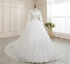 Lace Embroidery Half Sleeve Wedding Dresses
