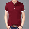 Solid Color Slim Fit Short Sleeve T Shirt for Men - Blindly Shop
