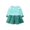 PREMIUM Toddler Kids Baby Girls Autumn Striped Dress Casual Long Sleeve Christmas Clothes For Infant 1-7T - Blindly Shop