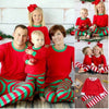 Family Matching Christmas Striped Pajamas Set Father Mother Kids - Blindly Shop