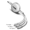 3in1 USB Fast charging Type C, Micro USB, Lightening for iPhone Charger Cable - Blindly Shop