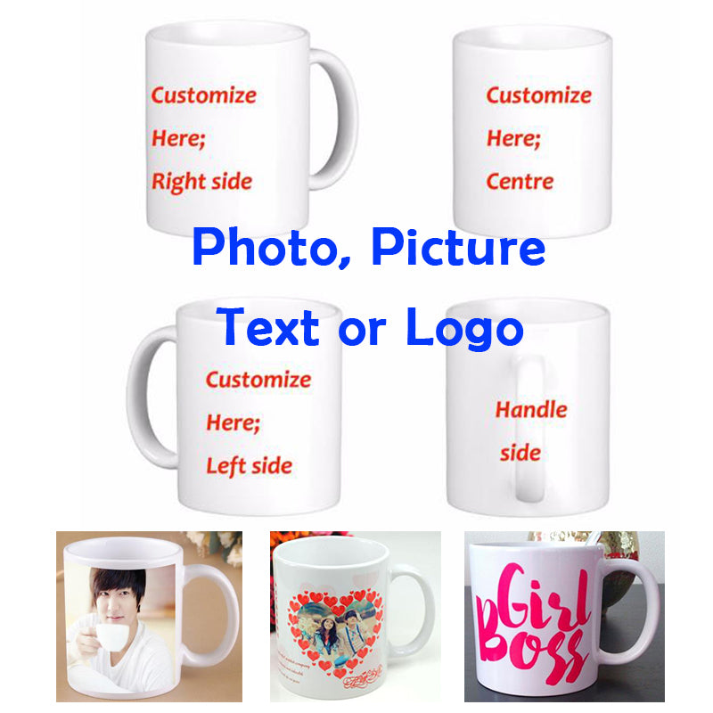 Personalized - Custom Photo/Text/Name Printed Ceramic Premium Coffe Cup - Blindly Shop