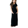 Striped Beach Strap Clothes Long Dress for Girl
