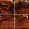 High quality fur collar women long winter coat - Blindly Shop