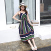 Women Sexy Boho Striped Dress - Blindly Shop