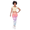 High Waist Round Ombre Printing Leggings - Blindly Shop