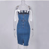 NewAsia Strapless Denim Dress - Blindly Shop