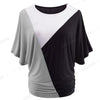 Multi contrast Casual Batwing Sleeve Loose T-shirt/Tee top - Blindly Shop
