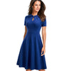 Hollow out Button vestidos Business Party Dress - Blindly Shop