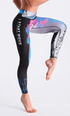 Digital stripe stitching Print Sexy Long Leggings - Blindly Shop