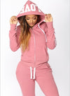 Women Warm Two-Piece hooded Tracksuit Set. - Blindly Shop