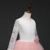 Autumn Long Sleeve Lace Flower Girl Dress