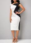 Women&#39;s Premium Retro Contrast Color  Bodycon Dresses - Blindly Shop