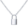 Punk Chain Golden/Silver Color With Lock Necklace - Blindly Shop