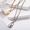 Punk Chain Golden/Silver Color With Lock Necklace - Blindly Shop