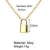 Punk Chain Golden/Silver Color With Lock Necklace - Blindly Shop