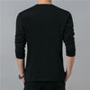 Long Sleeve Henry Collar Tee Shirt for Men