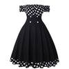 Women Polka Dot Printed Sexy Off shoulder Dress - Blindly Shop