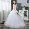 Korean Style V-Neck Lace Tank Sleeveless Floral Print Ball Gown