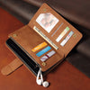 Zipper Wallet Leather Phone Case For iPhone