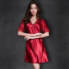 Ladies Sexy Silk Satin V-neck Nightwear