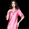 Ladies Sexy Silk Satin V-neck Nightwear