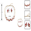 Women Red Black Necklace Earrings Sets