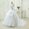 White Ivory A Line Bridal Gown