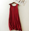 Female sleeveless summer sexy nightgown