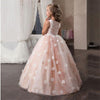 Fancy Flower Long Prom Gowns Teenagers Dresses for Girl