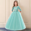 Fancy Flower Long Prom Gowns Teenagers Dresses for Girl