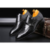 Classic Crocodile Pattern Business Flat Shoes For Men - Blindly Shop