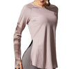 O-neck workout running long sleeve women&#39;s gym top