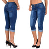 High Waist Elastic plus size Jeans for Women mom